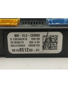 Recambio de caja reles / fusibles para citroën c3 elle referencia OEM IAM 9819851280 MODULO BSI  2