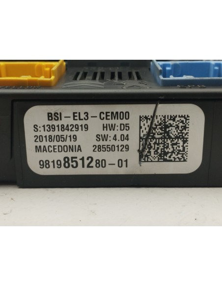 Recambio de caja reles / fusibles para citroën c3 elle referencia OEM IAM 9819851280 MODULO BSI 