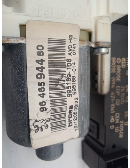 Recambio de elevalunas delantero derecho para peugeot 407 st confort pack referencia OEM IAM 9646594480  