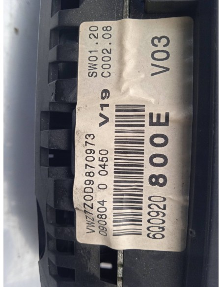 Recambio de cuadro instrumentos para volkswagen polo (9n1) 1.9 sdi referencia OEM IAM 6Q0920800E  