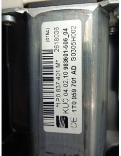 Recambio de elevalunas delantero izquierdo para seat leon (1p1) 1.9 tdi referencia OEM IAM 1P0837401M   2