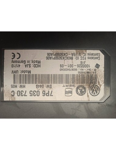 Recambio de modulo electronico para seat ibiza (6j5) 1.6 tdi referencia OEM IAM 7P6035730C BLUETOOHT 