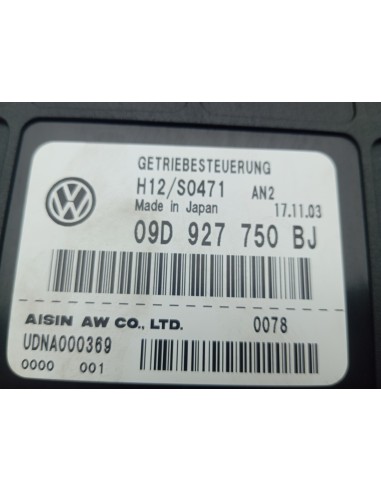 Recambio de centralita cambio automatico para porsche cayenne (typ 9pa) s referencia OEM IAM 09D927750BJ  