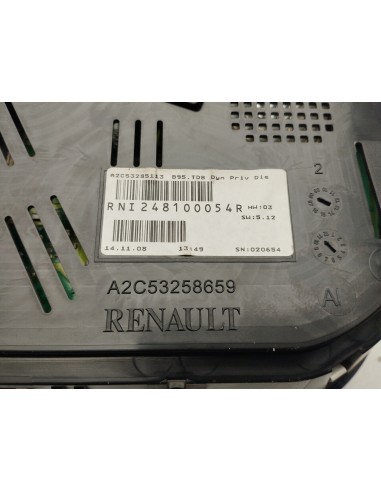 Recambio de cuadro instrumentos para renault megane iii berlina 5 p dynamique referencia OEM IAM 248100054R  