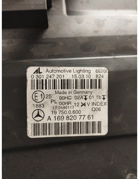Recambio de faro izquierdo para mercedes-benz clase b (w245) 180 cdi (245.207) referencia OEM IAM A1698207761  