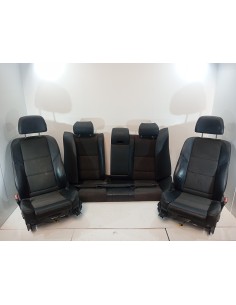 Recambio de juego asientos completo para bmw serie 5 berlina (e60) 3.0 turbodiesel cat referencia OEM IAM COMPLETO PIEL NEGRA Y 