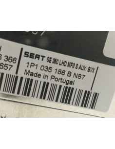 Recambio de sistema audio / radio cd para seat leon (1p1) 1.9 tdi referencia OEM IAM 1P1035186B   2