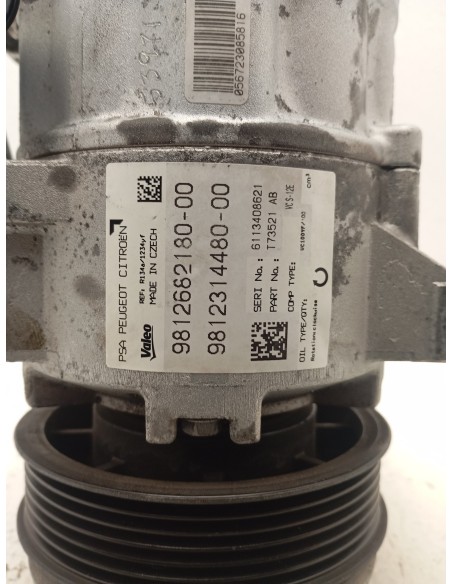 Recambio de compresor aire acondicionado para peugeot 308 gt pack referencia OEM IAM 9812682180  