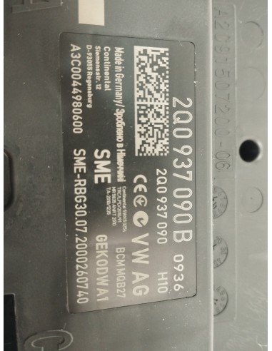 Recambio de modulo electronico para volkswagen t-cross sport referencia OEM IAM 2Q0937090B  