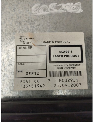 Recambio de sistema audio / radio cd para fiat bravo (198) 1.9 active multijet referencia OEM IAM 735451942  