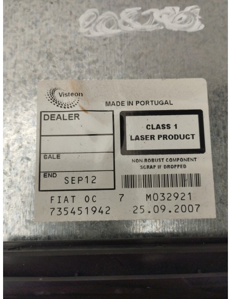 Recambio de sistema audio / radio cd para fiat bravo (198) 1.9 active multijet referencia OEM IAM 735451942  
