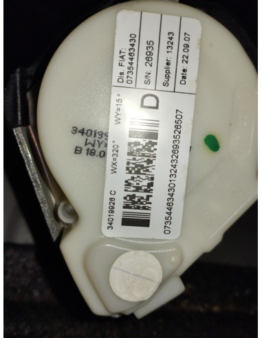 Recambio de cinturon seguridad trasero derecho para fiat bravo (198) 1.9 active multijet referencia OEM IAM 34019926C  