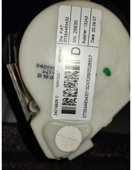 Recambio de cinturon seguridad trasero derecho para fiat bravo (198) 1.9 active multijet referencia OEM IAM 34019926C  