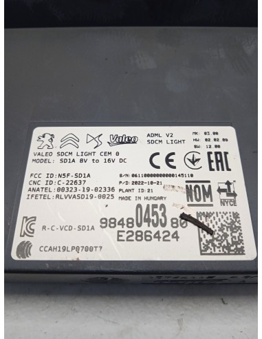 Recambio de modulo electronico para ds 3 crossback so chic referencia OEM IAM 9848045380  