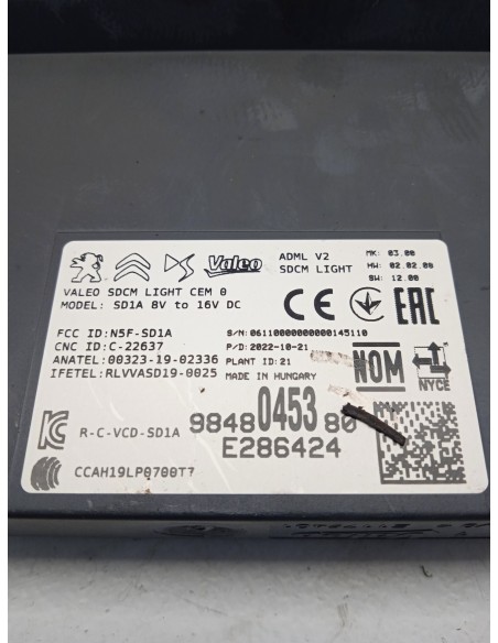 Recambio de modulo electronico para ds 3 crossback so chic referencia OEM IAM 9848045380  