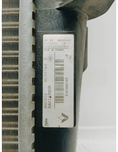 Recambio de radiador agua para renault megane iii berlina 5 p authentique referencia OEM IAM 214100014R  