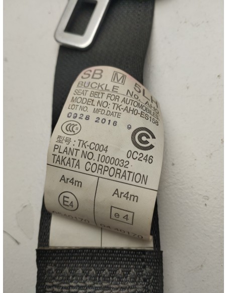 Recambio de cinturon seguridad trasero izquierdo para subaru xv executive referencia OEM IAM TKAH0ES158  