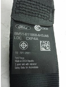 Recambio de cinturon seguridad trasero izquierdo para ford focus lim. business referencia OEM IAM BM51611B68AH3JA6   2