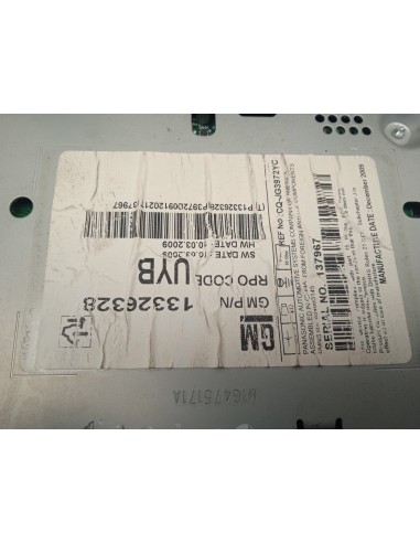 Recambio de sistema audio / radio cd para chevrolet cruze lt referencia OEM IAM 13326328  