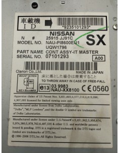 Recambio de sistema audio / radio cd para nissan murano (z51) executive referencia OEM IAM 25915JJ91C   2