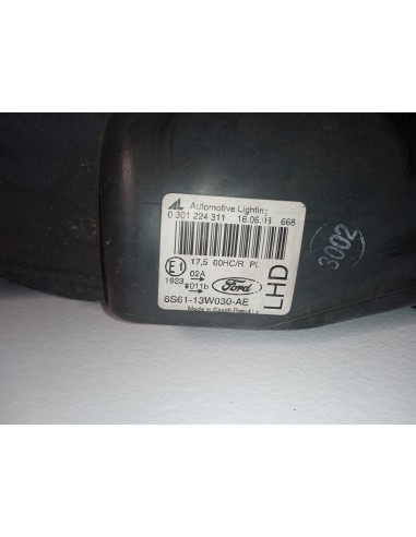 Recambio de faro izquierdo para ford fiesta (cbk) ambiente referencia OEM IAM 6S6113W030AE FONDO OSCURO RESTYLING