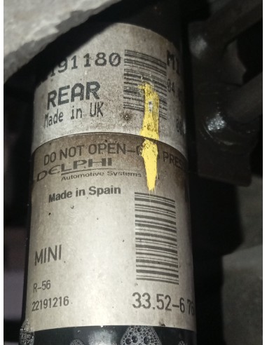 Recambio de amortiguador trasero derecho para mini mini (r50,r53) one referencia OEM IAM 22191216  