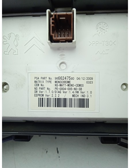 Recambio de cuadro instrumentos para peugeot 5008 sport pack referencia OEM IAM 9666276380  