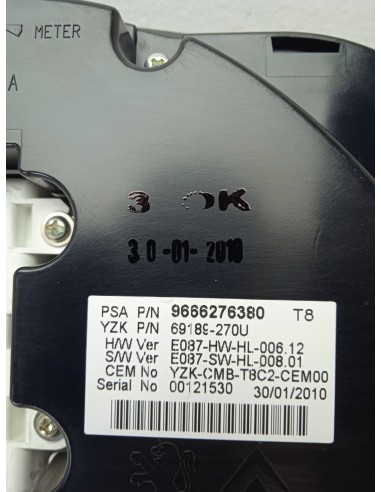 Recambio de cuadro instrumentos para peugeot 5008 sport pack referencia OEM IAM 9666276380  