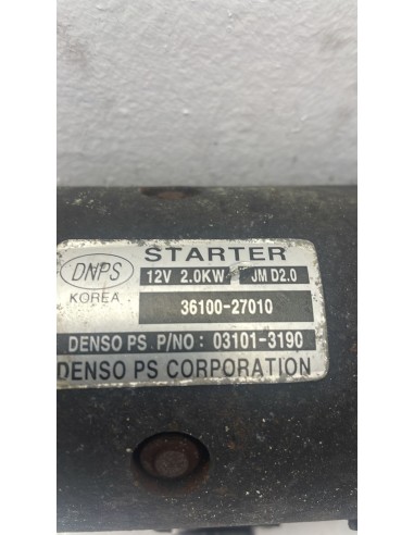 Recambio de motor arranque para kia carens (un) 2.0 crdi referencia OEM IAM 3610027010  