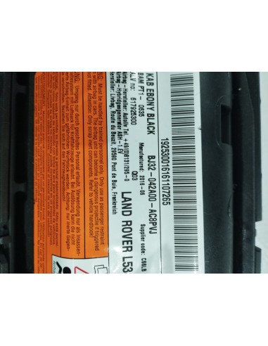 Recambio de kit airbag para land rover range rover evoque evoque referencia OEM IAM COMPLETO  