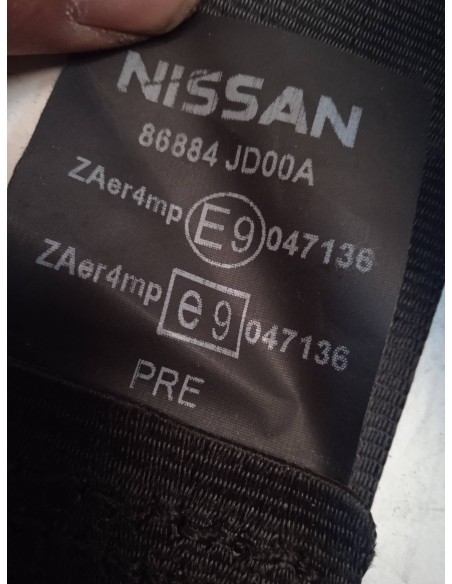 Recambio de cinturon seguridad delantero derecho para nissan qashqai (j10) referencia OEM IAM 86884JD00A  