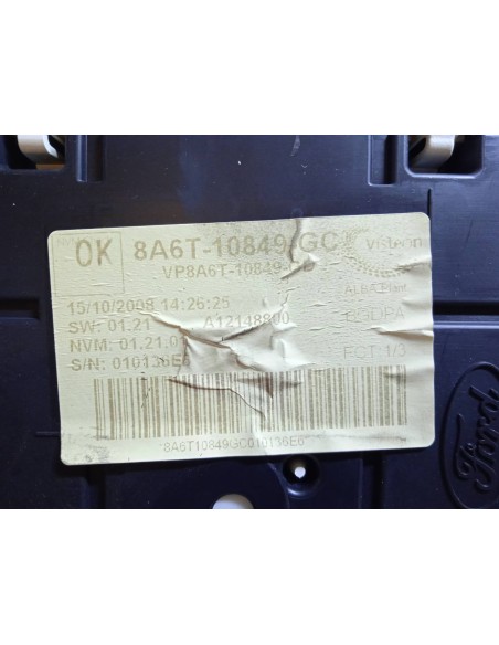 Recambio de cuadro instrumentos para ford fiesta (cb1) 1.6 tdci cat referencia OEM IAM 8A6T10849GC VP8A6F10894BC 