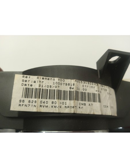 Recambio de cuadro instrumentos para peugeot 207 xs referencia OEM IAM 966290408001  