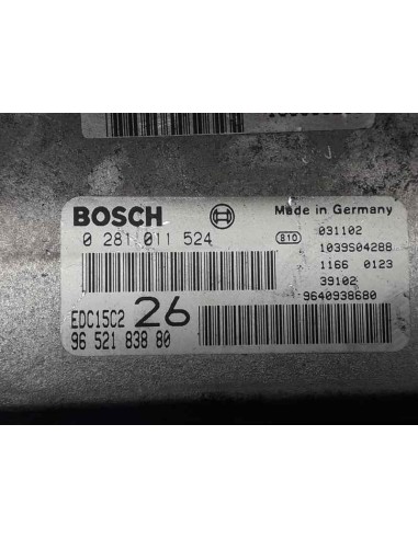 Recambio de centralita motor uce para citroën c5 berlina referencia OEM IAM 0281011524  
