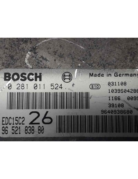 Recambio de centralita motor uce para citroën c5 berlina referencia OEM IAM 0281011524  