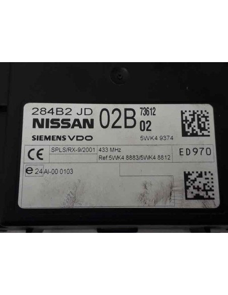Recambio de modulo electronico para nissan qashqai (j10) 1.5 dci turbodiesel cat referencia OEM IAM 284B2JD02B  