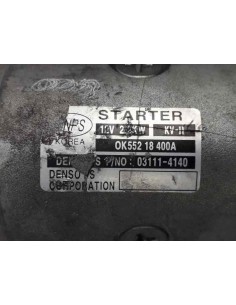 Recambio de motor arranque para kia carnival ii 2.9 crdi cat referencia OEM IAM 031114140   2