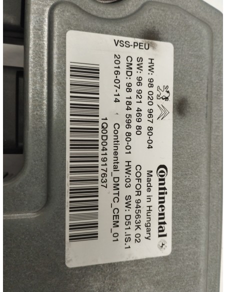 Recambio de centralita start / stop para ds 4 style referencia OEM IAM 9802096780  