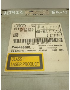 Recambio de sistema audio / radio cd para audi a4 ber. (b8) referencia OEM IAM 8T1035195C   2