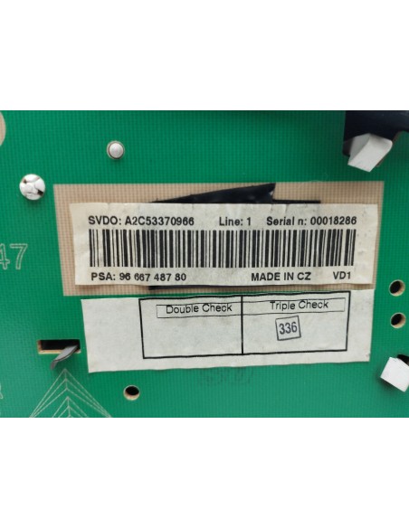Recambio de cuadro instrumentos para peugeot 207 cc 1.6 16v referencia OEM IAM 9666748780  