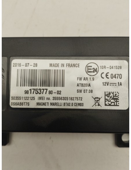 Recambio de modulo electronico para ds 4 style referencia OEM IAM 981753778002  