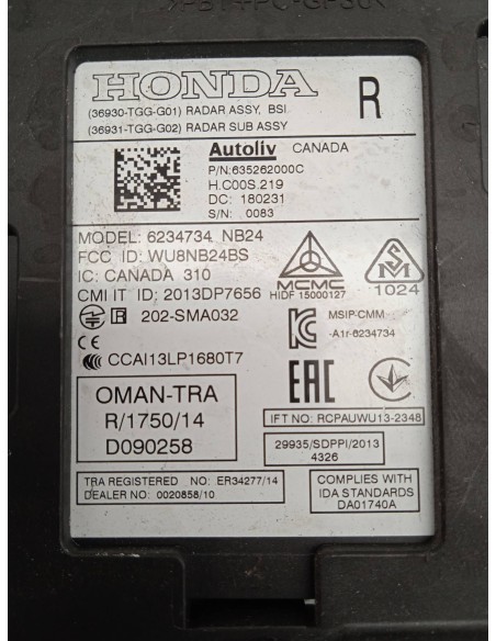 Recambio de modulo electronico para honda civic lim.5 (fk) 2.0 vtec cat referencia OEM IAM 36930TGG  