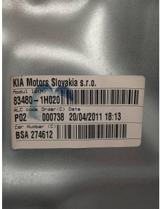 Recambio de elevalunas trasero derecho para kia cee´d 1.6 crdi cat referencia OEM IAM 834801H020   2