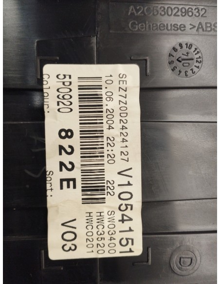 Recambio de cuadro instrumentos para seat altea (5p1) stylance / style referencia OEM IAM 5P0920822E  