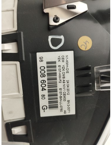 Recambio de cuadro instrumentos para peugeot 208 1.4 hdi fap referencia OEM IAM 9800860480  