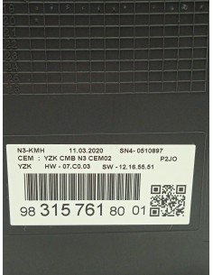 Recambio de cuadro instrumentos para opel corsa f edition referencia OEM IAM 9831576180   2