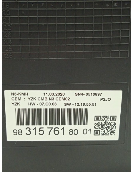 Recambio de cuadro instrumentos para opel corsa f edition referencia OEM IAM 9831576180  