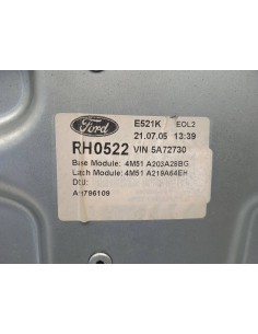 Recambio de elevalunas delantero derecho para ford focus berlina (cap) 1.6 tdci cat referencia OEM IAM 4M51A203A28BG   2