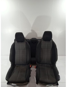 Recambio de juego asientos completo para opel corsa f edition referencia OEM IAM  TELA NEGRA Y GRIS CON PANELES INTERIORES INCLU