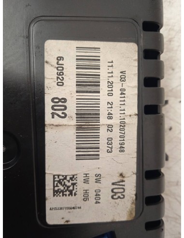 Recambio de cuadro instrumentos para seat ibiza (6j5) 1.2 12v referencia OEM IAM 6J0920802  
